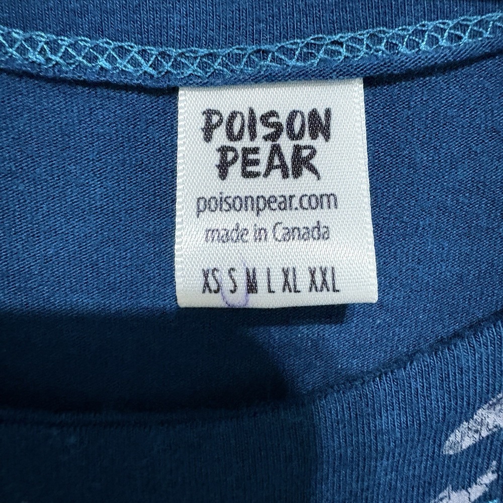 Poison Pear Dress Womens S Blue Ocean Fish Print Bamboo Rayon Cotton Knit - Picture 9 of 10
